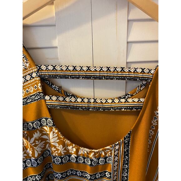 Maurice’s Plus Size Dress Sleeveless– Mustard Boho Stripe Size 3X - Picture 7 of 13